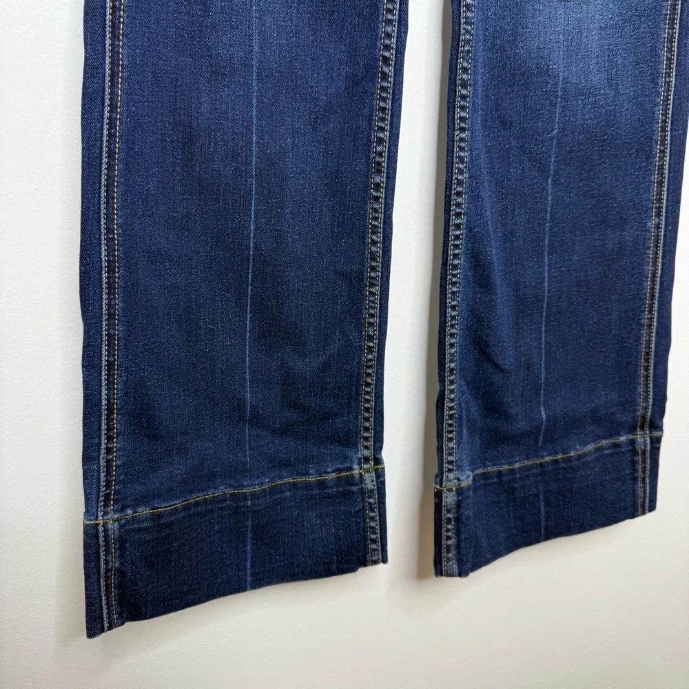 CURRENT / ELLIOT Dark Wash Wide Leg Western Style Jeans